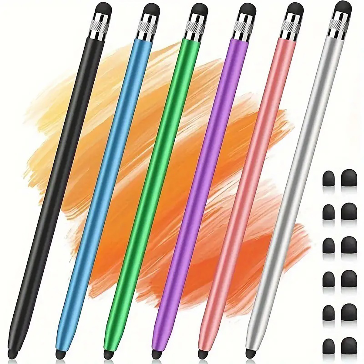 Accessories For Android Tablet - タッチスクリーン用スタイラスペン、iPad、Android、Chromebookタブレット、その他の静電容量式タッチスクリーンデバイスに適しています、高感度で精密、傷がつきにくい、ゴム製のペン先。