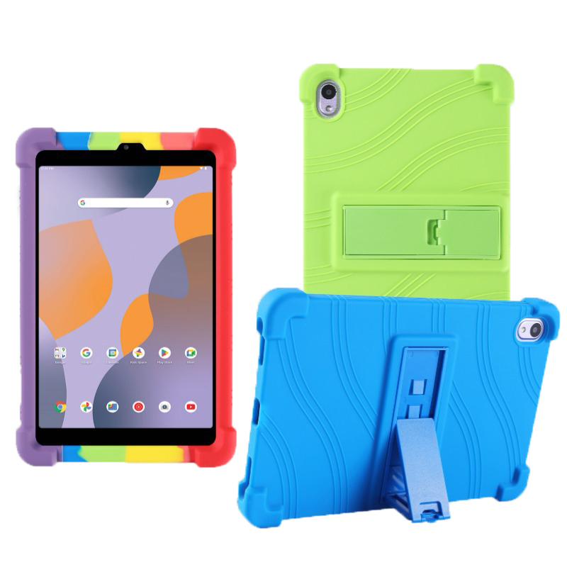 Onn Tablet Accessories - ONNタブレット用Androidケース、ホルダー付きスタンドカバー 8インチ 2024 100135923 シリコン耐衝撃カバー Conque