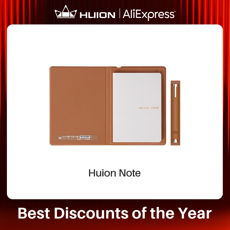 Huion Tablet Accessories - HUION Note 2-in-1 デジタルノートブック描画タブレット、バッテリー不要のペン付き、Bluetooth ワイヤレスペーパータブレット電子ライティングパッド