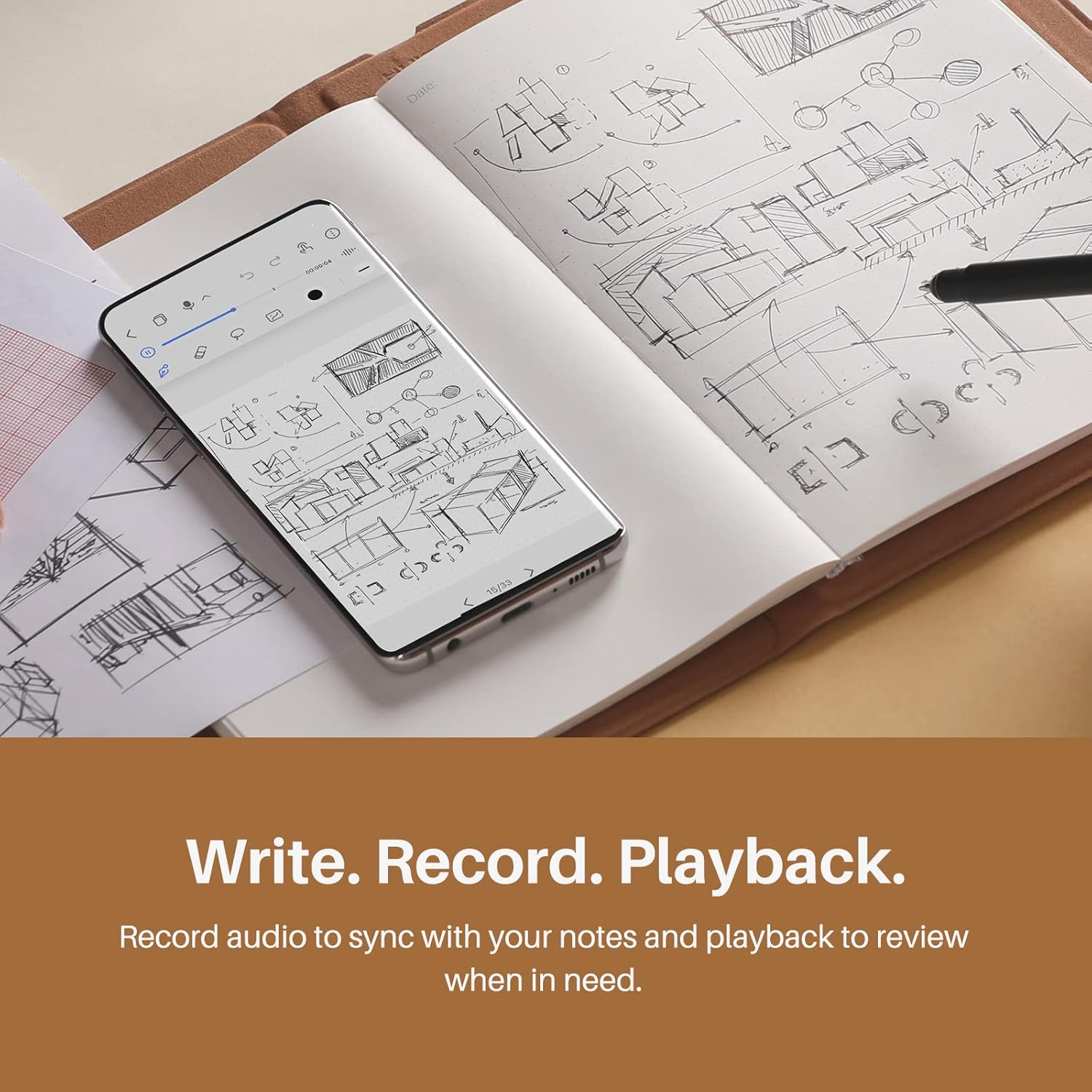 Huion Tablet Accessories - huion note 2 em 1 デジタル手書きノートブックスマート同期ペン日記書き込みクラウドノートブック