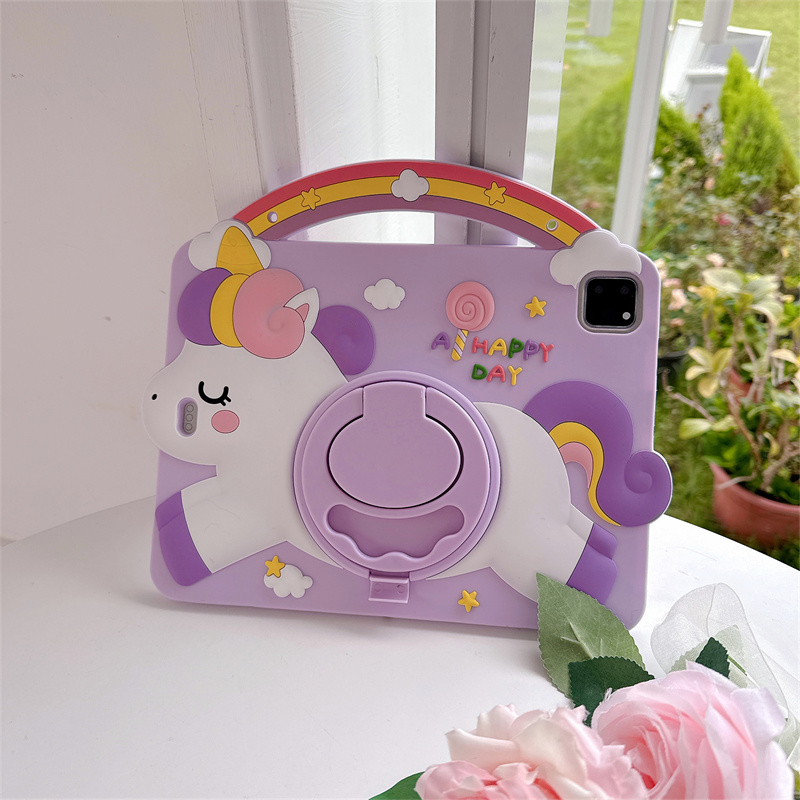 Remarkable Tablet Accessories - 漫画ユニコーンキッズスタンドタブレットケースサムスンギャラクシータブ A11 8.7 インチ SM-X130 SM-X135