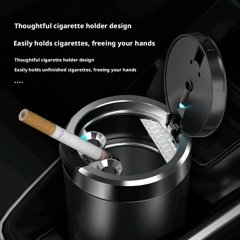 Tablet Accessories For Car - ポータブル発光LED車用灰皿、汎用無煙車両用シガレット灰皿ホルダー、車内スタイリングアクセサリー