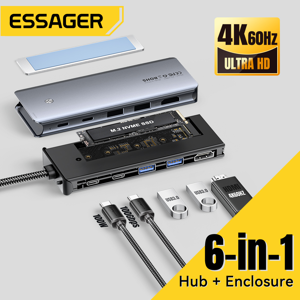 Usb Hub Type C - Essager USB C ハブ M.2 SSD