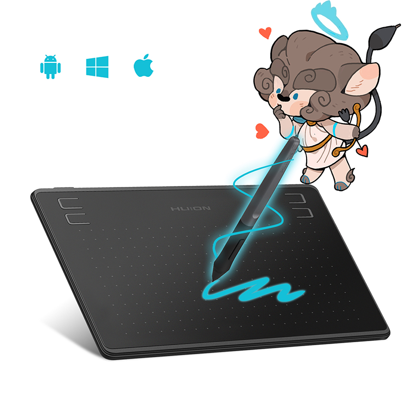 Huion Tablet Accessories - Huion HS64 グラフィックタブレット デジタルペン描画タブレット 8192 バッテリーフリースタイラスプレスキー付き