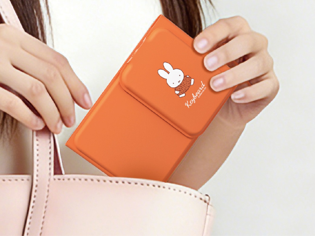 Fire Tablet Accessories - ミッフィー 三つ折りキーボード かわいい クリエイティブ シンプル アニメ