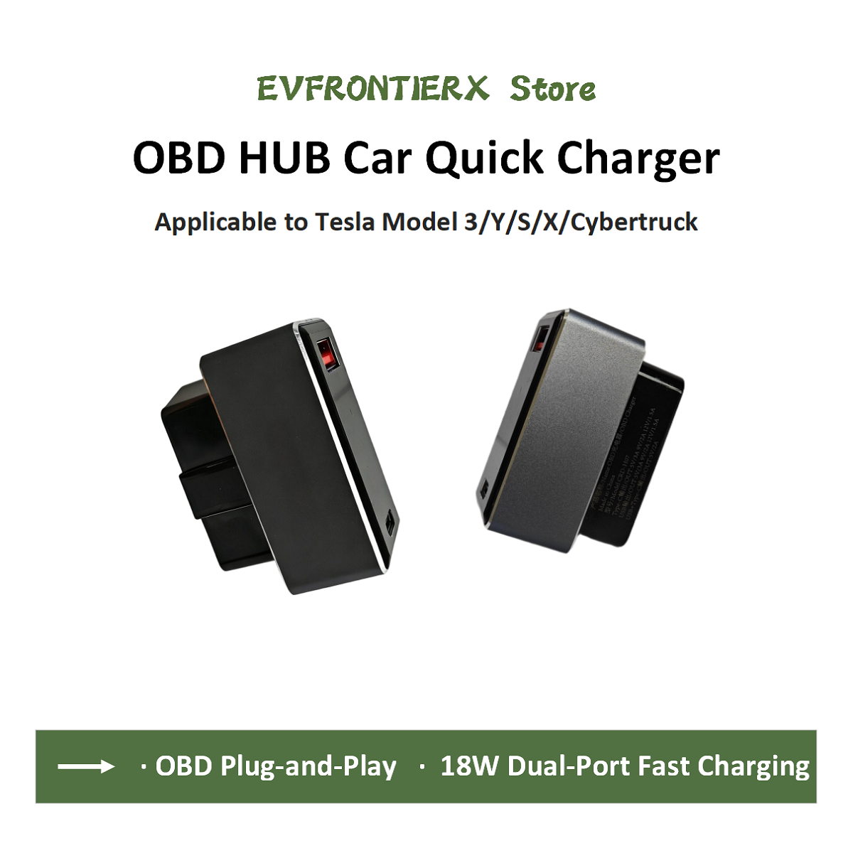 Usb Hub Type C - テスラ モデル 3/Y/X/S/サイバートラック用 OBD クイックチャージャー電源アダプター PD