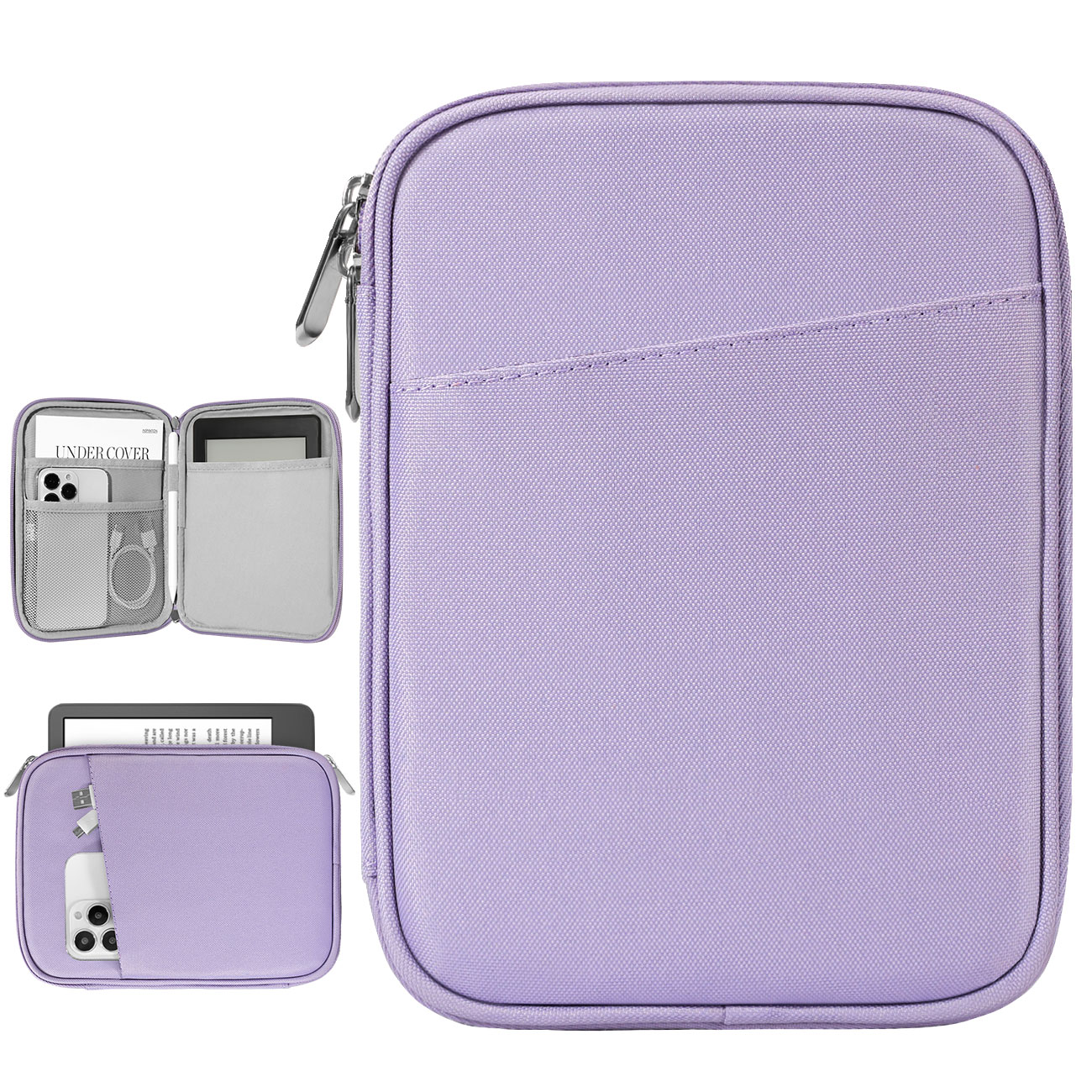 Tablet Accessories Amazon - 6～7インチタブレットスリーブ、7インチKindle Paperwhite第12世代（2024）用、ポケット付き保護スリーブカバーケース、Kindle電子書籍リーダー用
