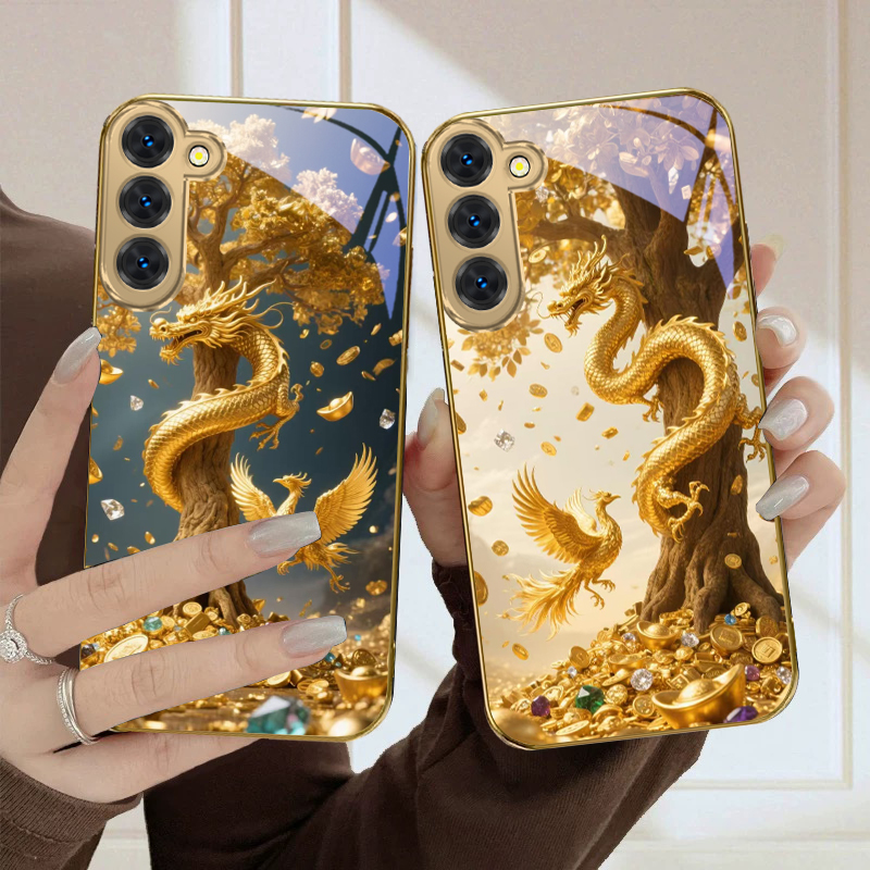 Tablet S9 Fe Accessories - ラッキードラゴン図案 サムスンギャラクシー S20 FE S21 S22