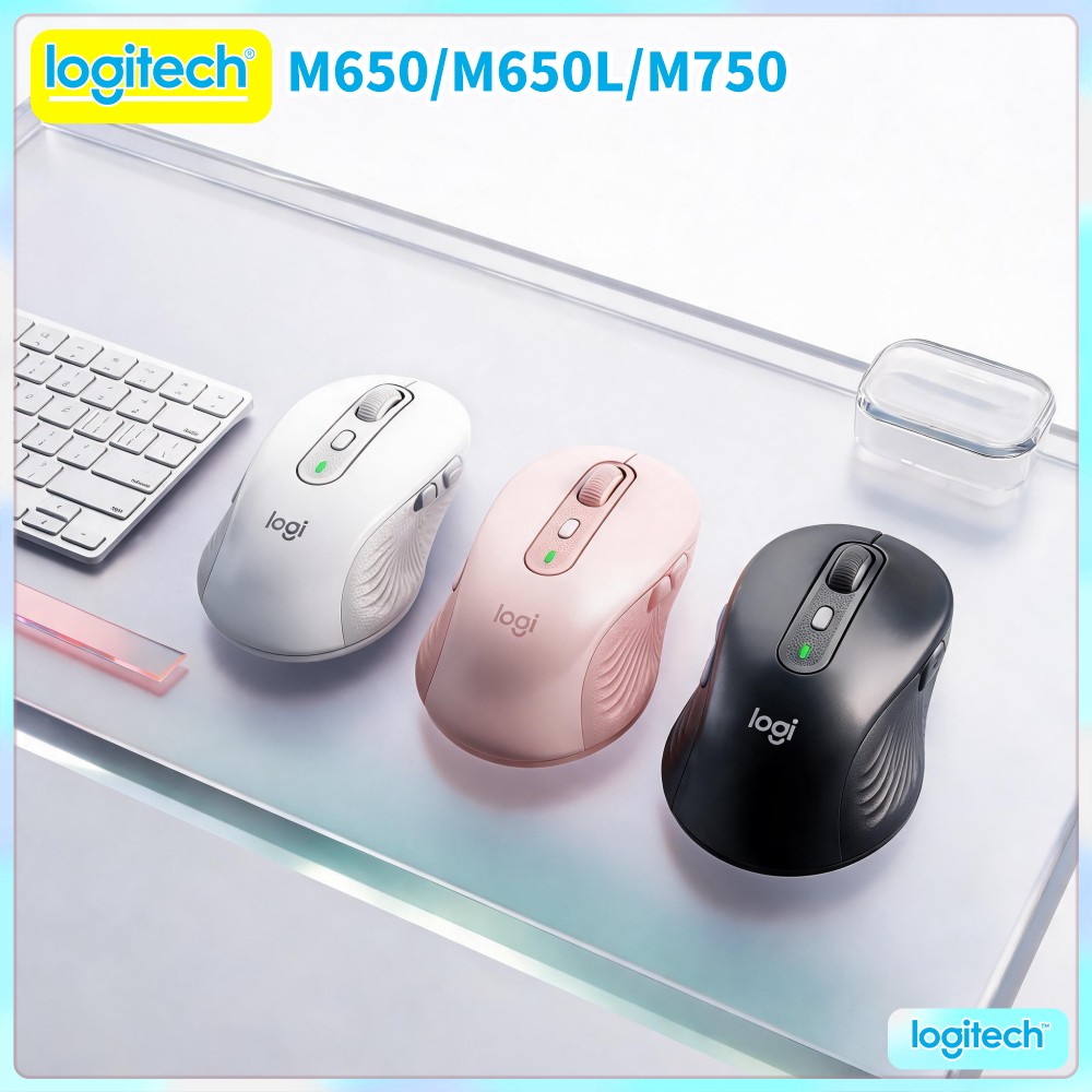 Logitech Tablet Accessories - M750 ブルートゥースサイレントマウス 静音クリック スマートホイールスクロール リサイクルエコ素材製 PC