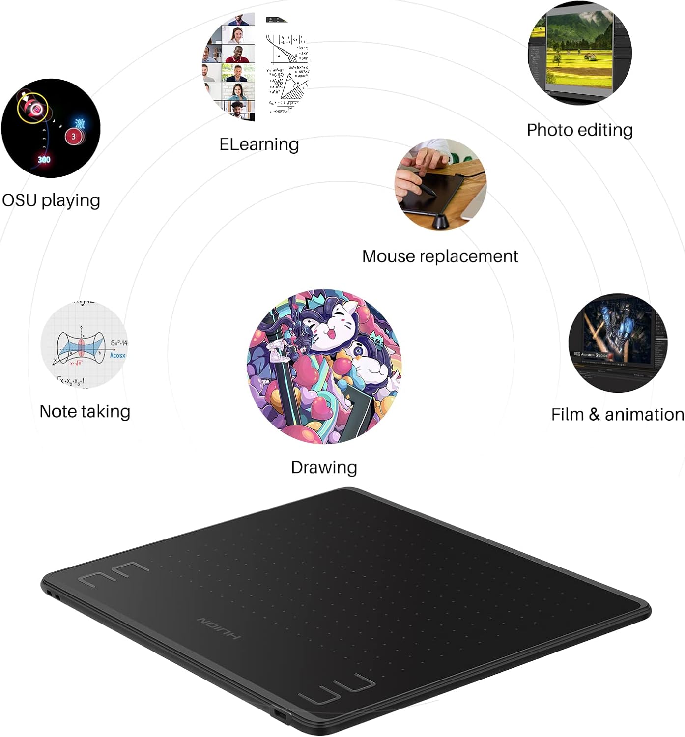 HUION HS64 グラフィックタブレット 6インチ 描画 - Huion Tablet Accessories のレビューと価格