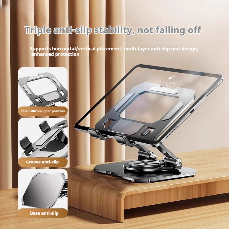 360 °   回転金属タブレットスタンド折りたたみ式調節可 - Huawei Tablet Accessories のレビューと価格