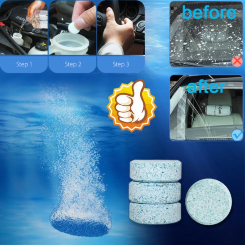 300/10 個固体車のフロントガラスクリーナー発泡錠フロン - Tablet Accessories For Car のレビューと価格