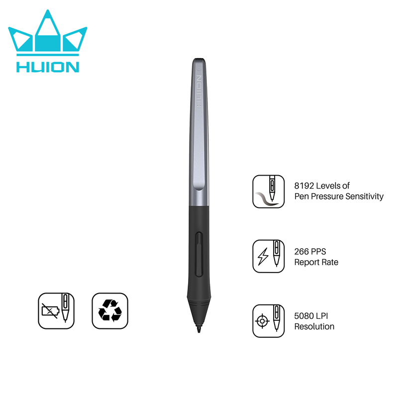 Huion pw100バッテリーフリースタイラスペンforh - Huion Tablet Accessories のレビューと価格