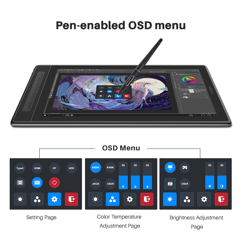Huion kamvas pro 16 2.5k qhd描画 - Huion Tablet Accessories のレビューと価格