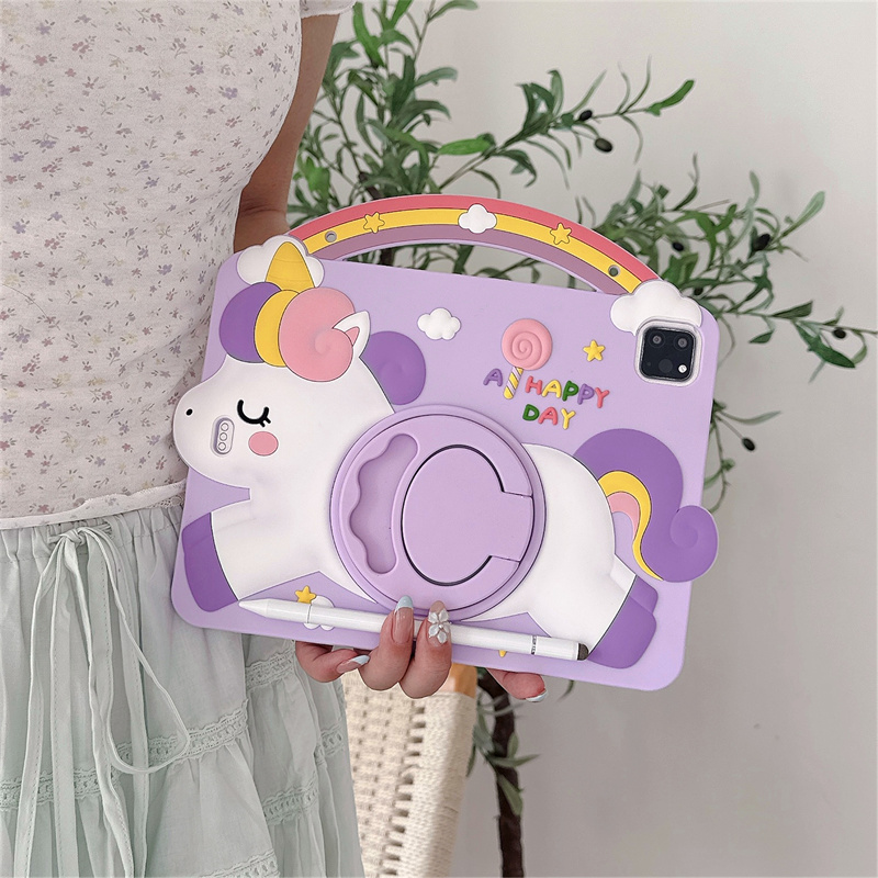 漫画ユニコーンキッズスタンドタブレットケースサムスンギャラク - Remarkable Tablet Accessories のレビューと価格