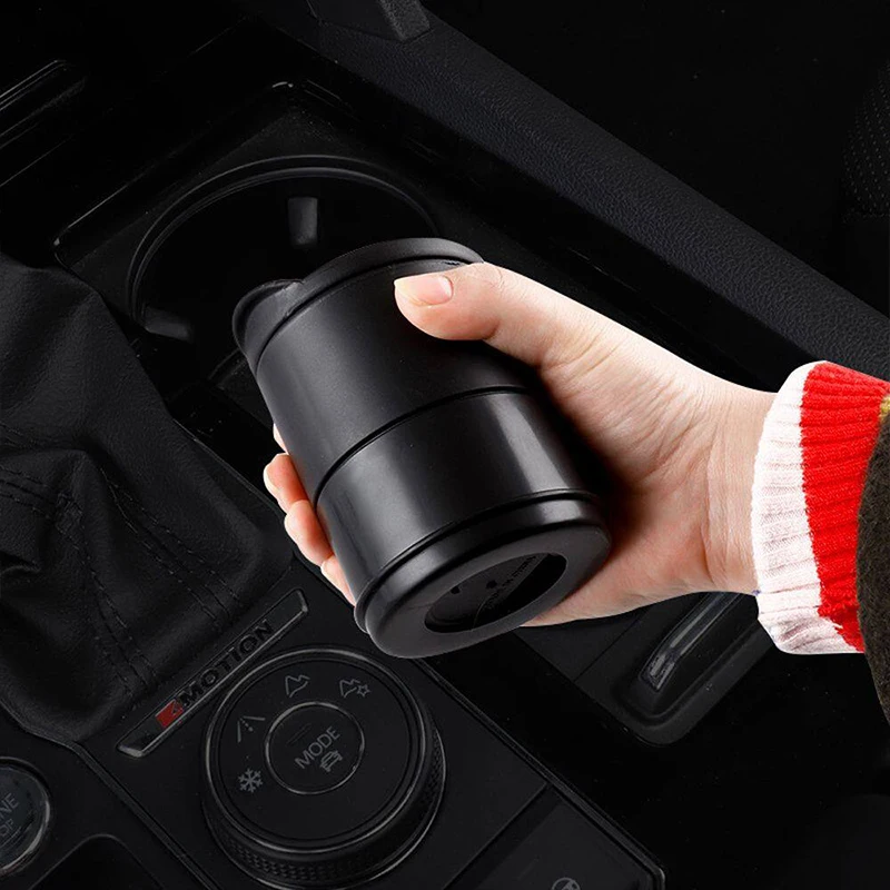 ポータブル車 LED 灰皿ユニバーサル自動灰皿タバコ灰ホルダ - Tablet Accessories For Car のレビューと価格