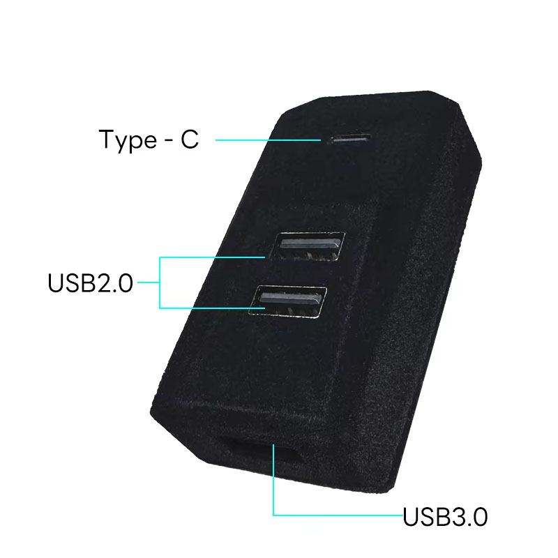 車のグローブボックス用ドッキングステーションUSBハブ拡張ド - Usb Hub Type C のレビューと価格