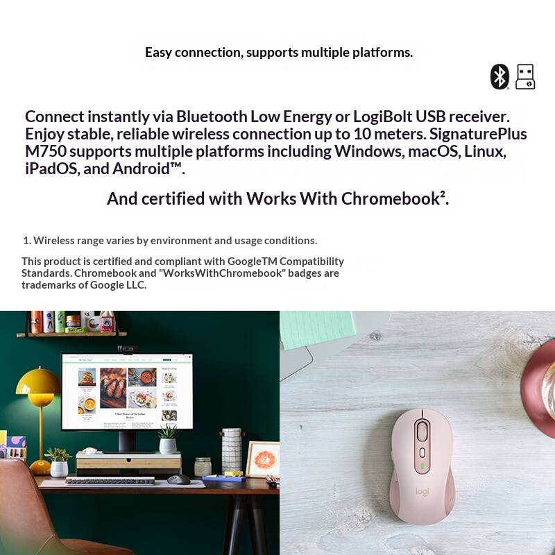 M750 ブルートゥースサイレントマウス 静音クリック スマ - Logitech Tablet Accessories のレビューと価格